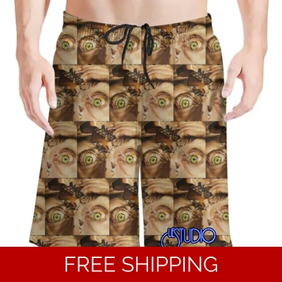 Le Studio Straight Between the Eyes  Beach Shorts